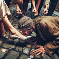 Cruel ladies and a beggar